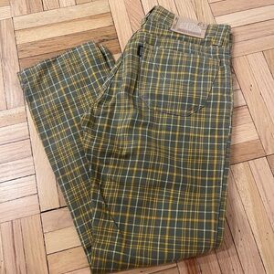 Green khaki plaid striped jeckerson jeans